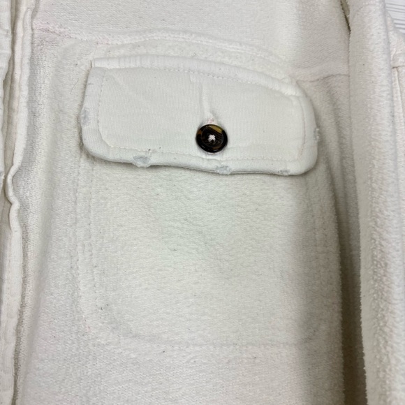 Free People Ruby Cream Shacket Button Down Long Sleeve Fleece Size Small - Picture 6 of 14